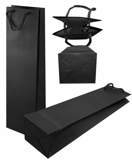 Papiertüte ECO Prestige 110x90x400mm Schwarz