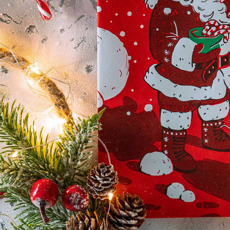 Weihnachtspapiertüte 180x80x220mm Roter Weihnachtself