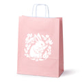 Papieren zak 50 Pk. 240x100x320mm met draaihandvat Pink Pastel BUNNY