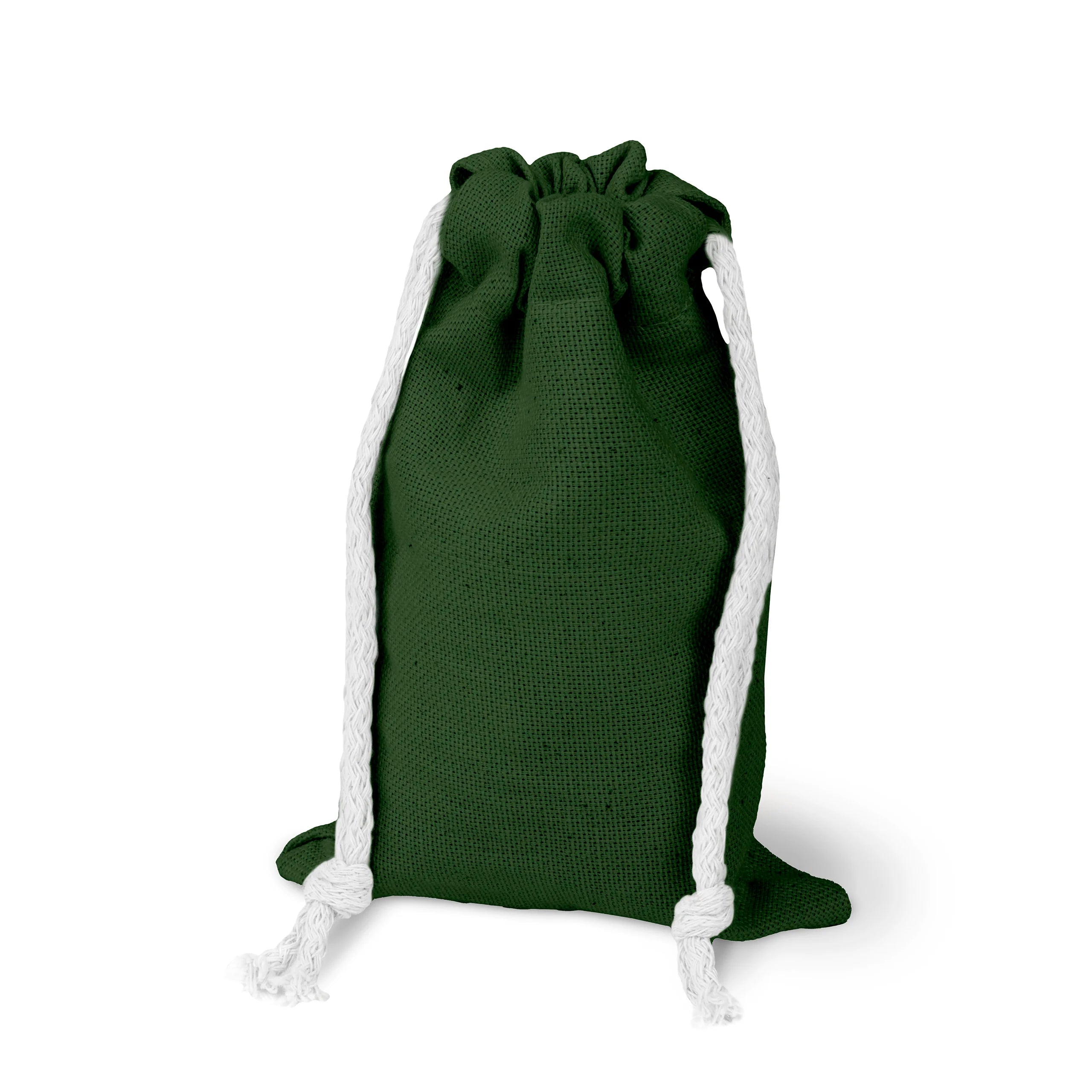 Baumwollsack Dunkelgrün 100x150 mm