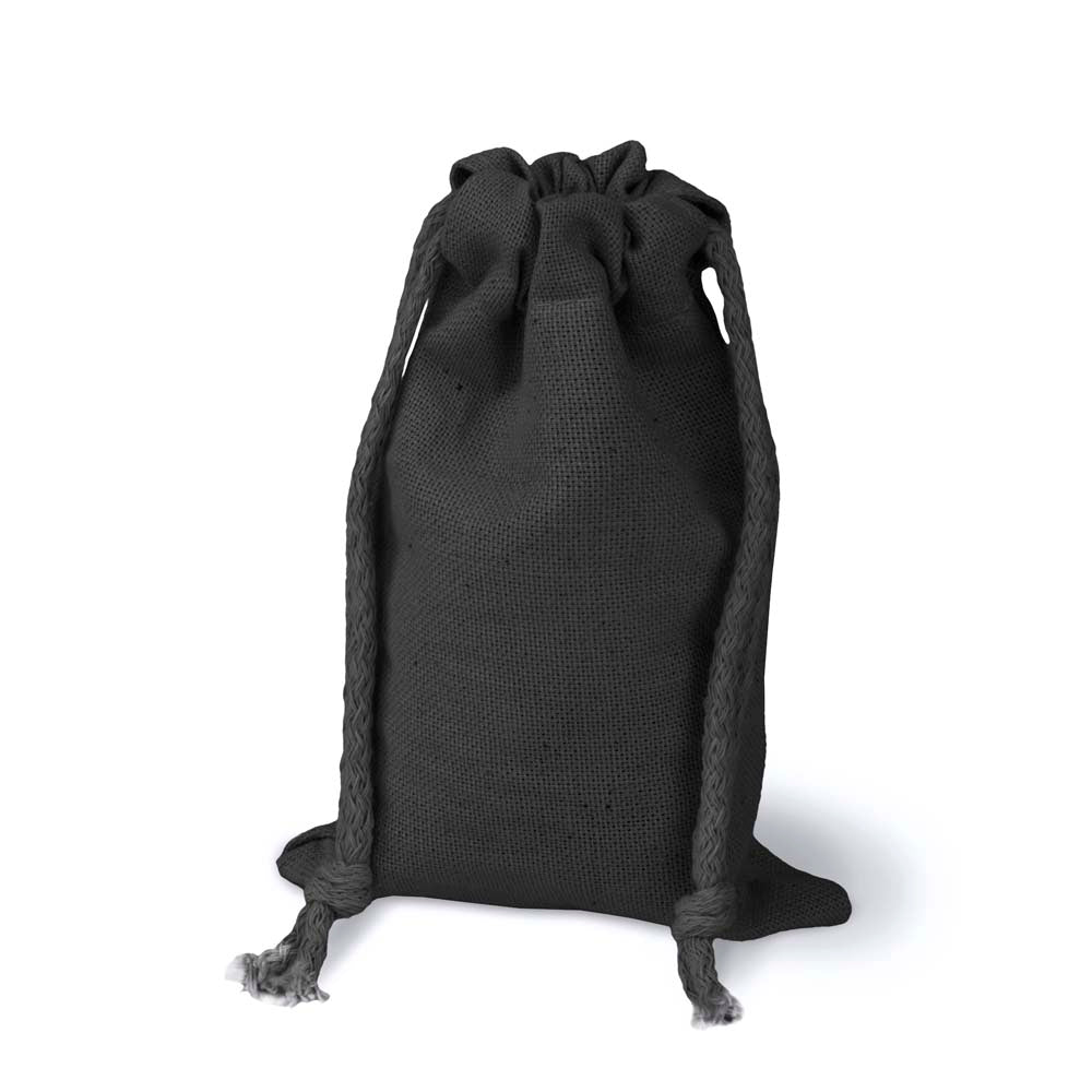 Baumwollsack Schwarz 100x150 mm