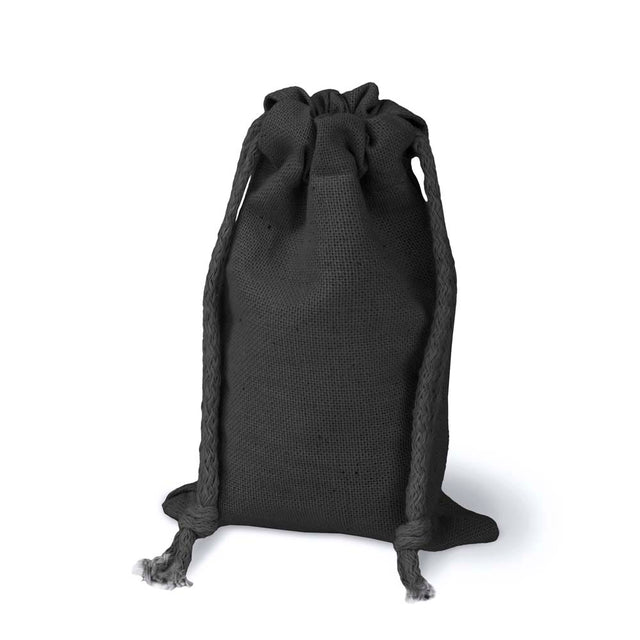 Baumwollsack Schwarz 100x150 mm