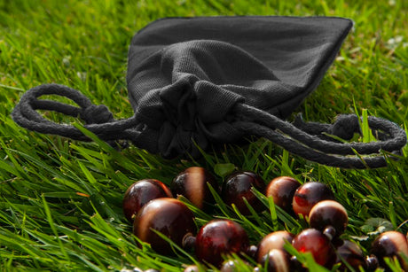 Baumwollsack Schwarz 100x150 mm