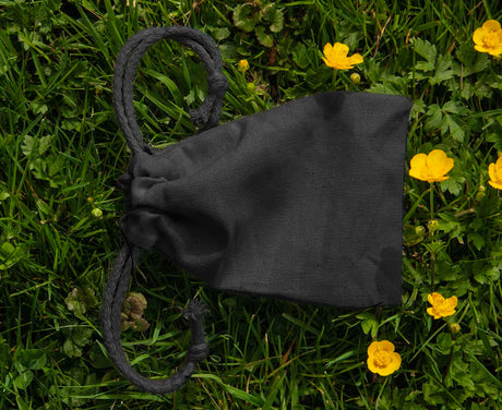 Baumwollsack Schwarz 100x150 mm