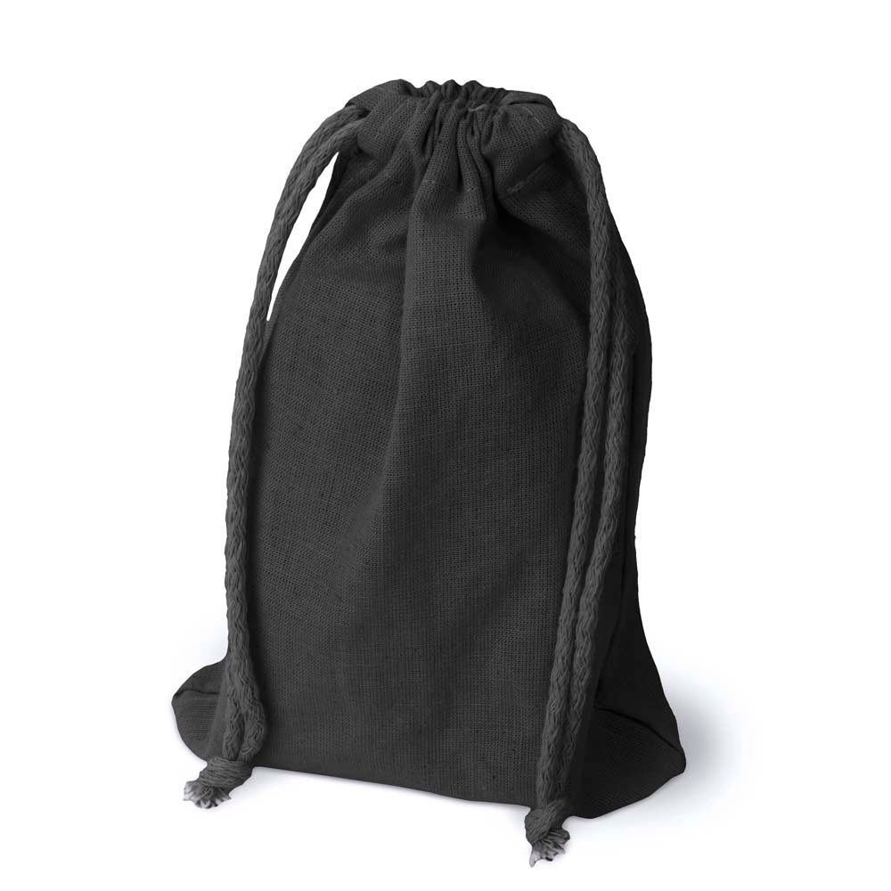 Baumwollsack Schwarz 150x200 mm