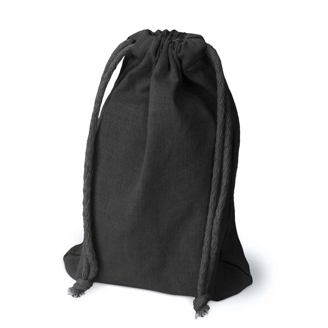 Baumwollsack Schwarz 150x200 mm