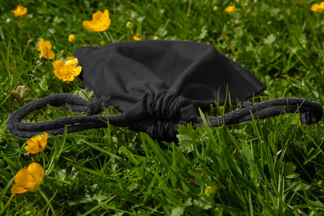 Baumwollsack Schwarz 150x200 mm