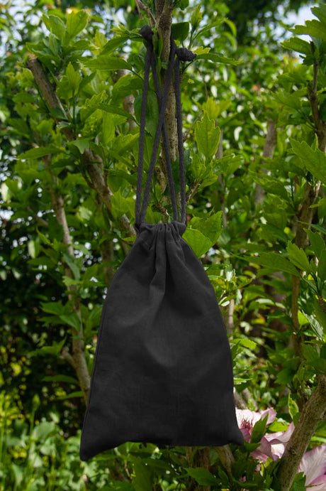 Baumwollsack Schwarz 150x200 mm