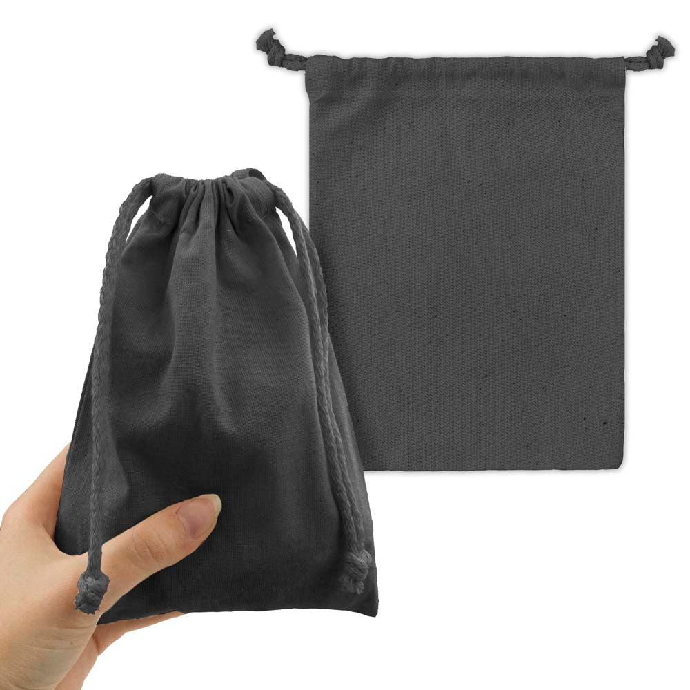 Baumwollsack Schwarz 150x200 mm