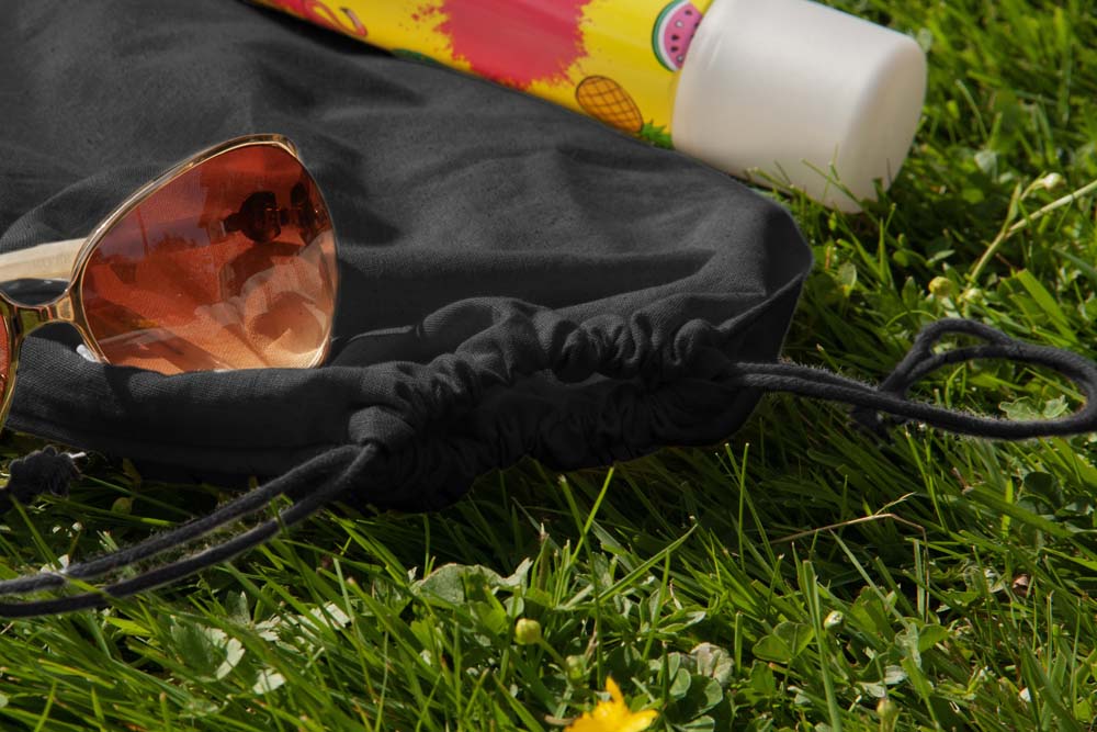 Baumwollsack Schwarz 300x380 mm