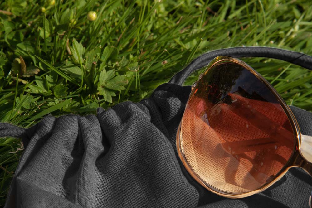 Baumwollsack Schwarz 170x350 mm