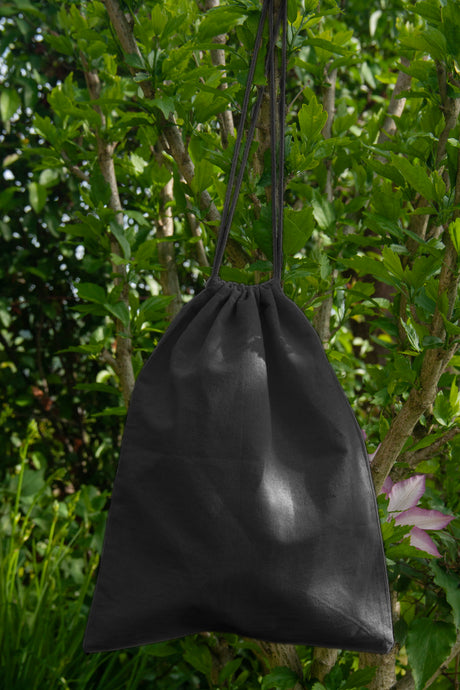 Baumwollsack Schwarz 250x300 mm