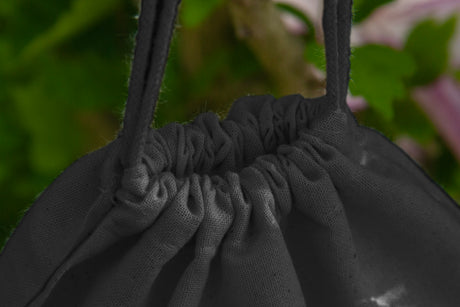 Baumwollsack Schwarz 250x300 mm