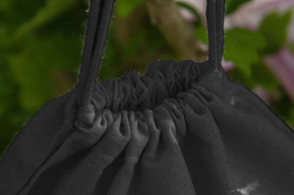 Baumwollsack Schwarz 170x350 mm