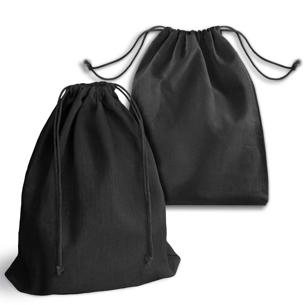 Baumwollsack Schwarz 300x380 mm