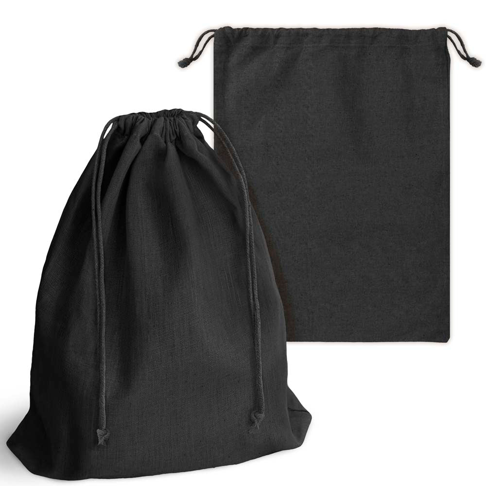 Baumwollsack Schwarz 170x350 mm