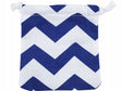 Baumwollsack Weiß und Marineblau Zickzack 250x250 mm 145g