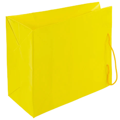 Papiertüten mit Schnurgriff Gelb 300x150x30mm