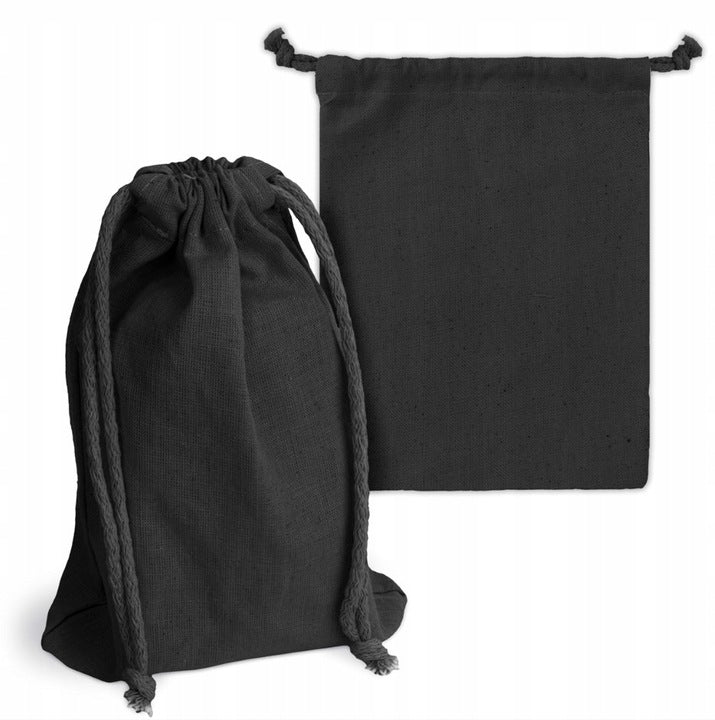 Baumwollbeutel 15x20 cm schwarz 140g