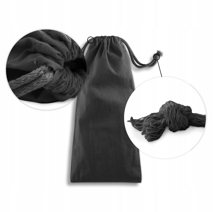 Baumwollsack Schwarz 170x350 mm