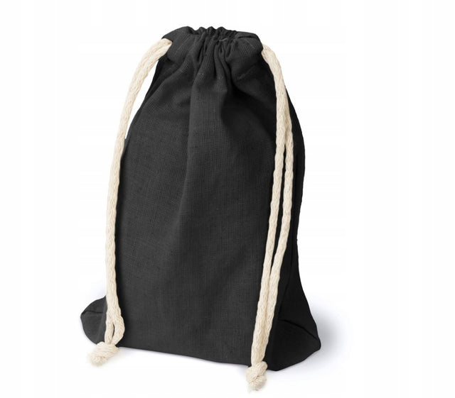 Baumwollsack Schwarz 200x250 mm 140g