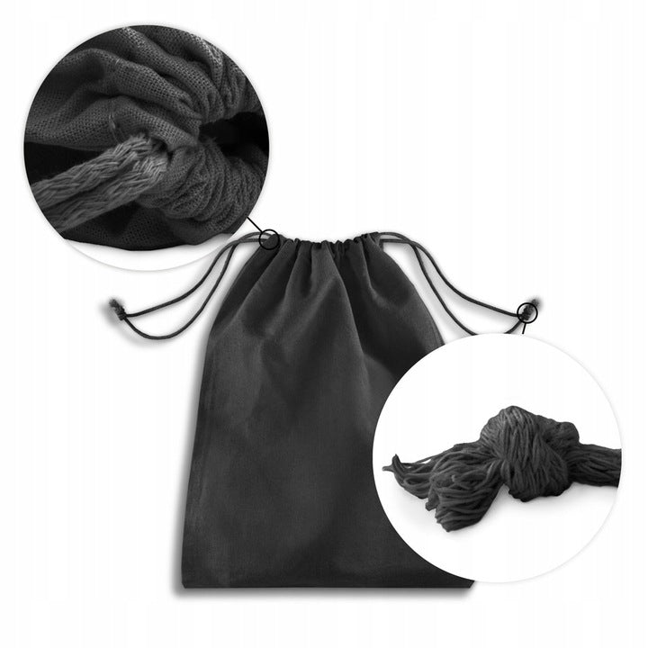 Baumwollsack Schwarz 250x300 mm 140 g