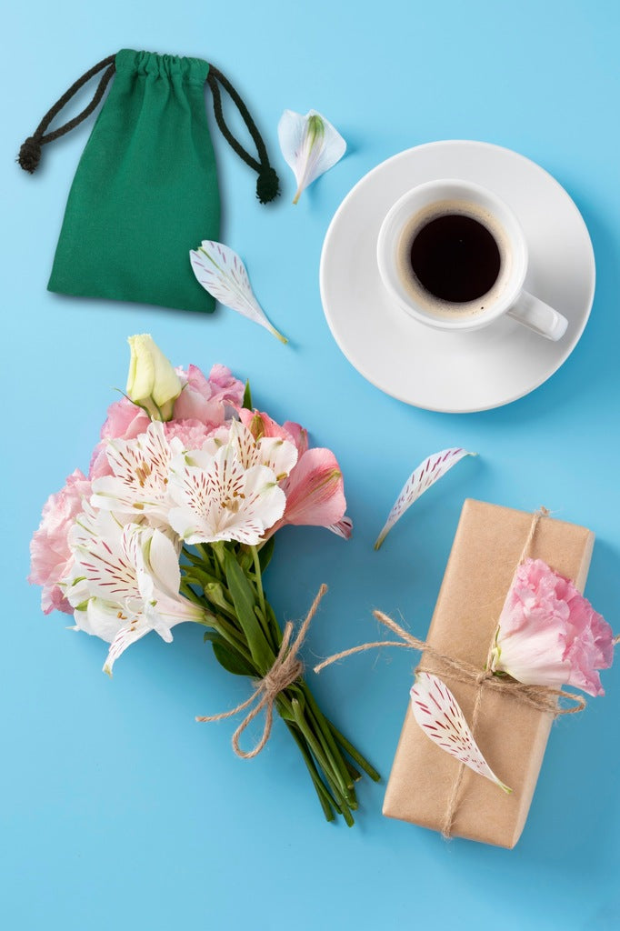 Baumwollsack Dunkelgrün 100x150 mm