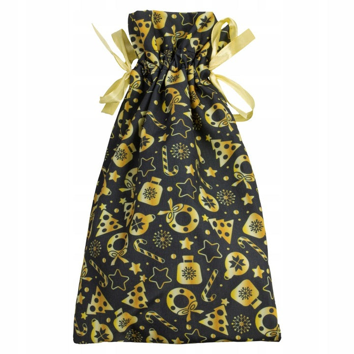 Polyesterbeutel 200x250mm Schwarz für Weihnachten