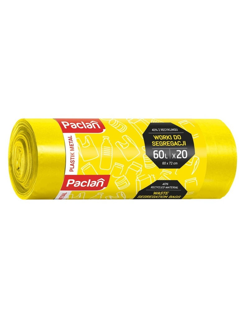 Gelbe Müllbeutel 60L, Paclan