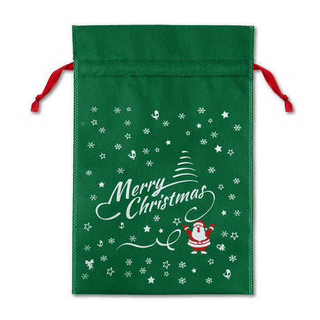 Set Weihnachtstüten aus Wigofil 250x350mm Grün 10St.