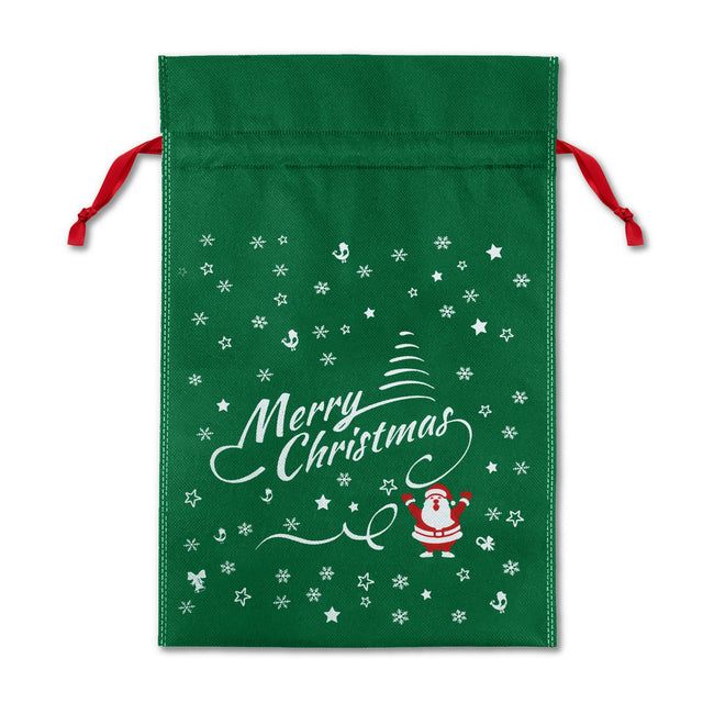Set Weihnachtstüten aus Wigofil 250x350mm Grün 10St.