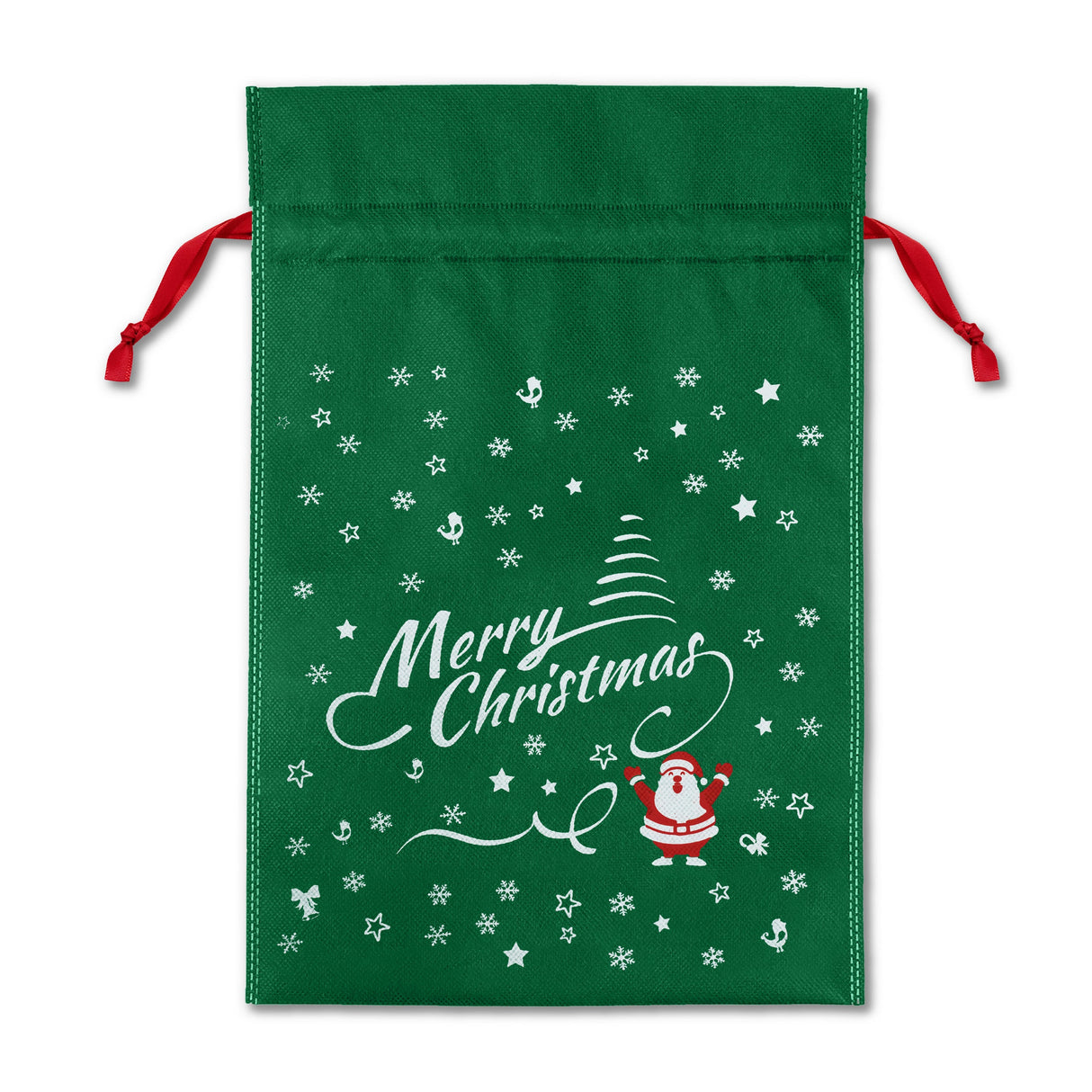 Set Weihnachtstüten aus Wigofil 250x350mm Grün 10St.