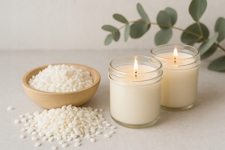 Natürliches Sojawachs mit einem Zusatz von Bienenwachs