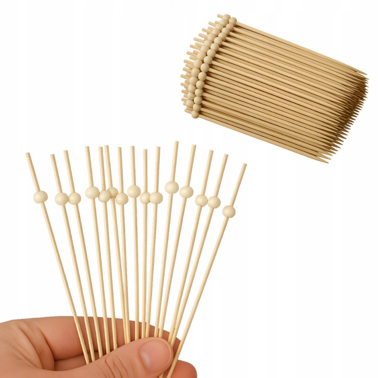 Bambus-Snack-Zahnstocher, 50 Stück.