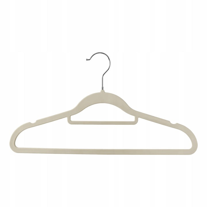 Samt-Kleiderbügel beige 10 Stk.