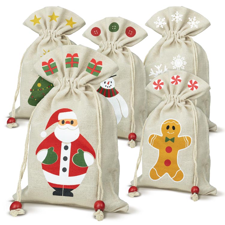 Weihnachts-Baumwolltaschen-Set 150x230mm
