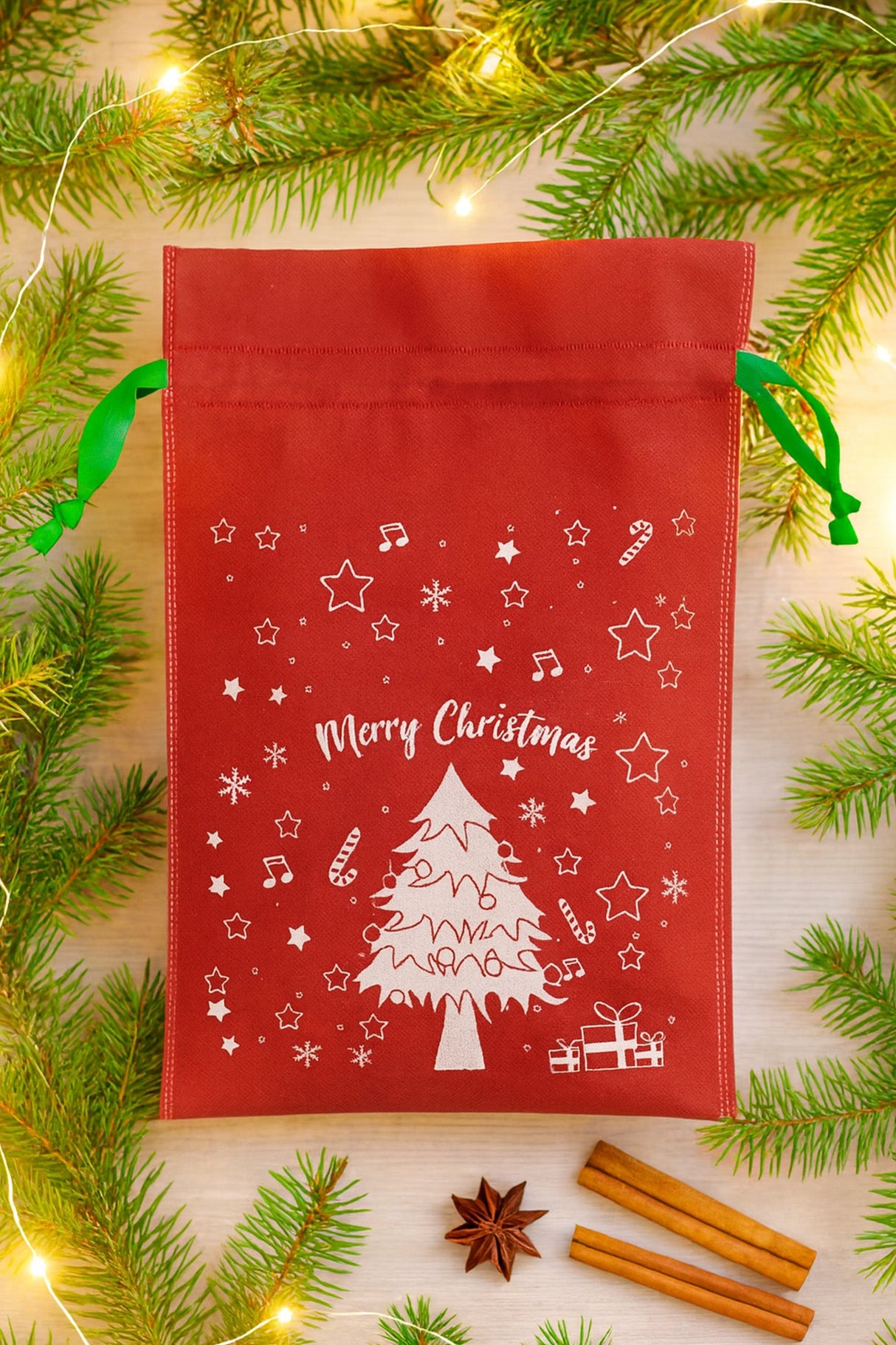 Set Weihnachtstüten aus Wigofil 250x350mm Rot 10St.