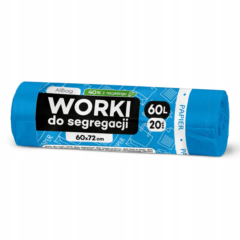 Blaue Müllsäcke 60L – stark und praktisch