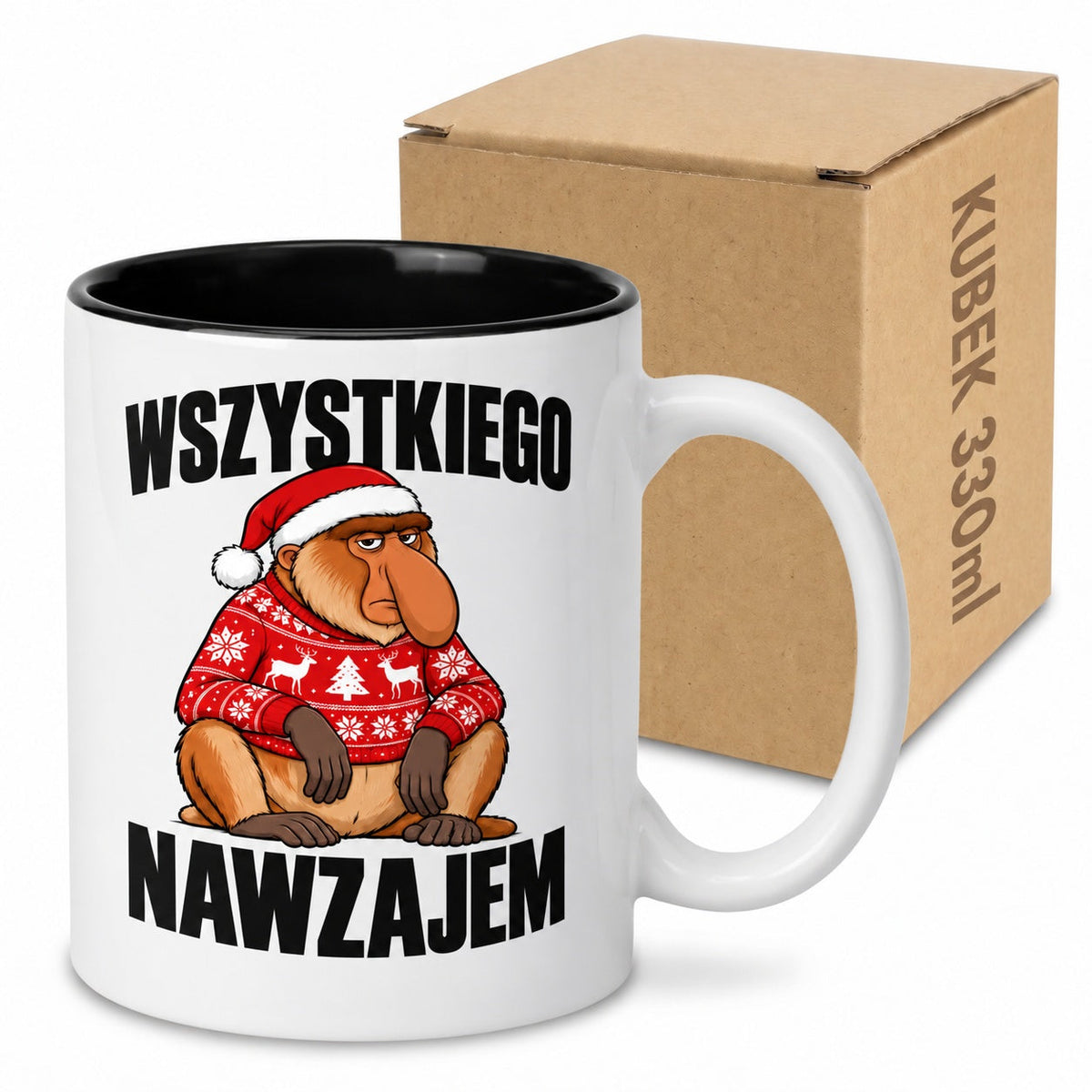Weihnachtsbecher „Alles Gute für alle“ Schwarz