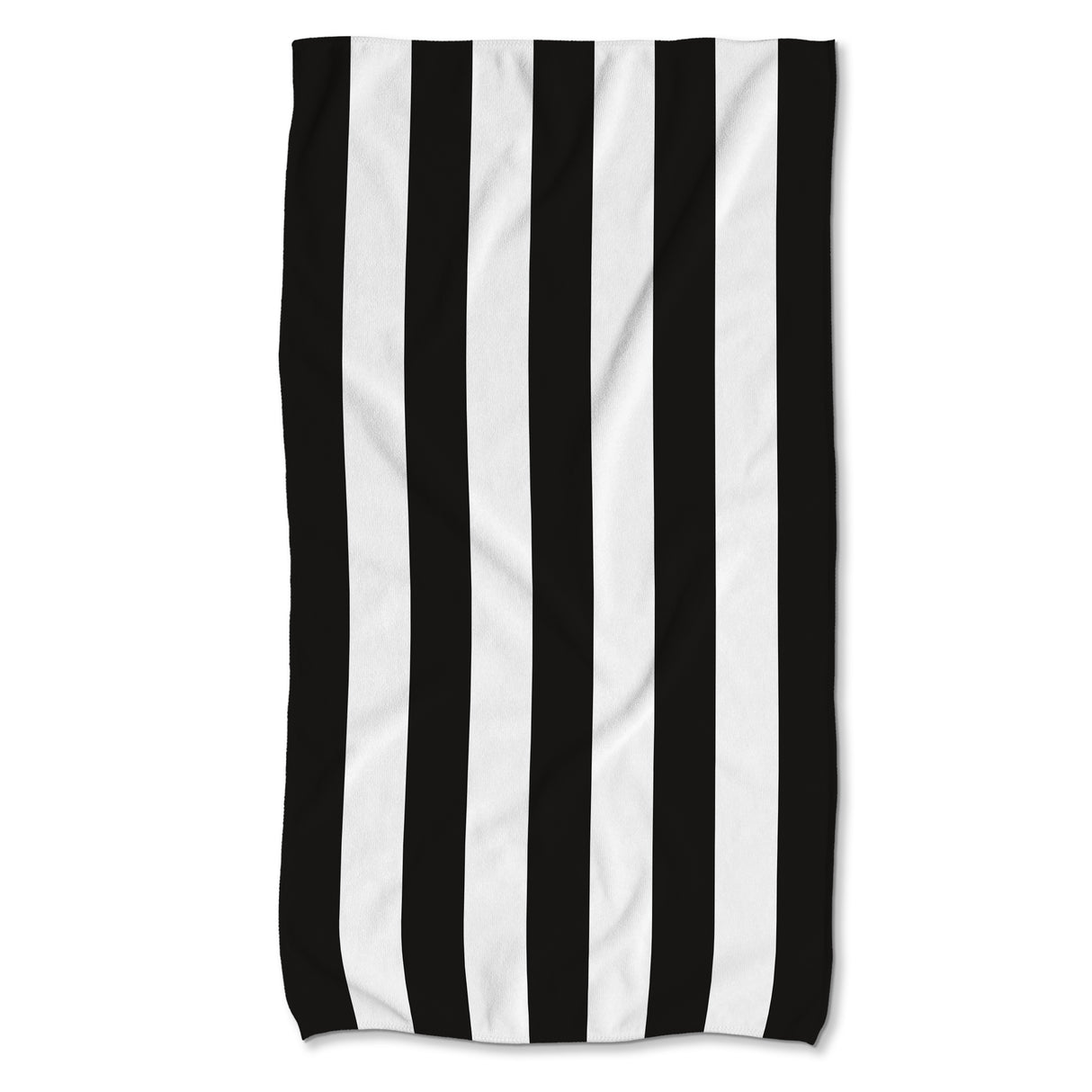 Schnelltrocknendes Strandtuch 150x80 cm Bunte Streifen Schwarz