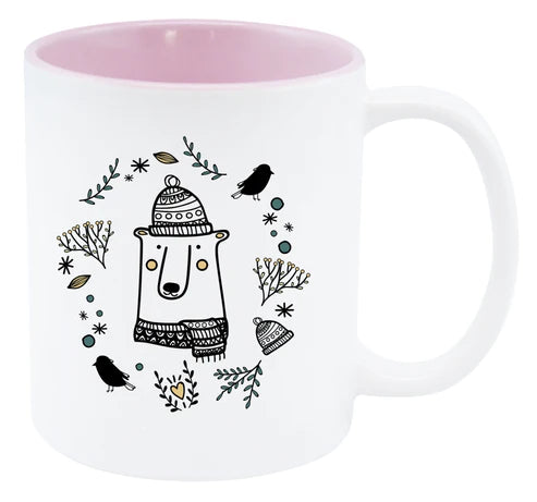 Weihnachtstasse - Rosa Teddybär