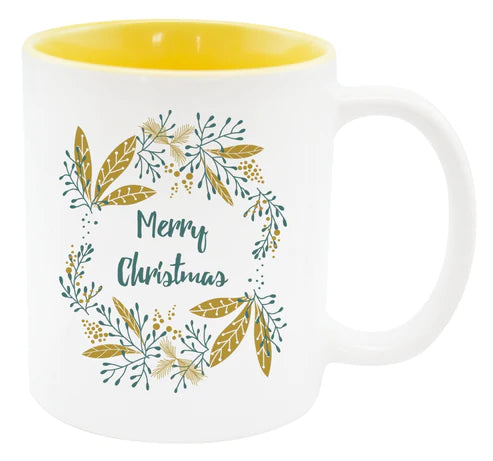 Weihnachtstasse - gelbe Blätter
