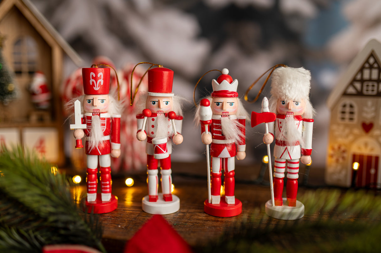 Nussknacker Weihnachtsbaumanhänger 4 St.