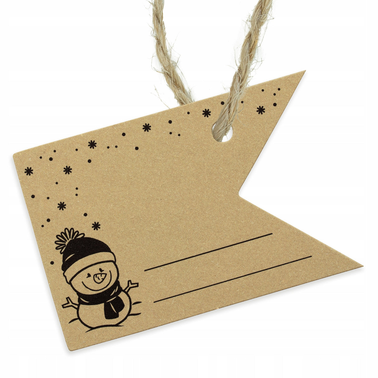 Schneemann-Geschenkanhänger, 10 Stück.