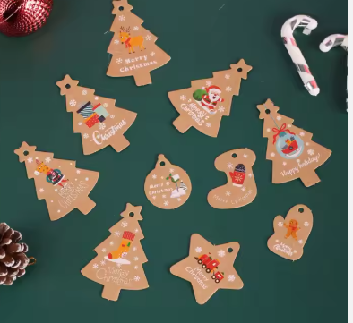 Braune Geschenkanhänger, 50 Stück