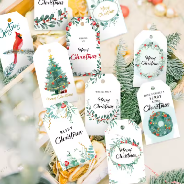 Tischkarten für Geschenke Weiß 50St