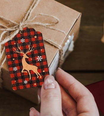 Tischkarten für Geschenke Schneemann-Weihnachtsbaum-Gnom 50 Stück