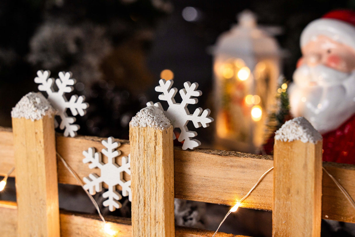 Holzschneeflocken 6 Stk.