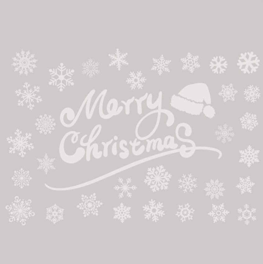 Weihnachts-Fensteraufkleber weiß 35×50cm