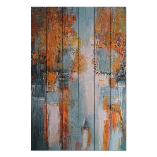 Wanddeko Holz - Abstract Landscape